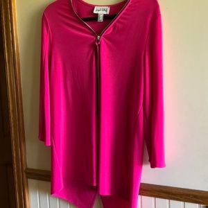 Joseph Ribkoff ladies long pink blouse size 12